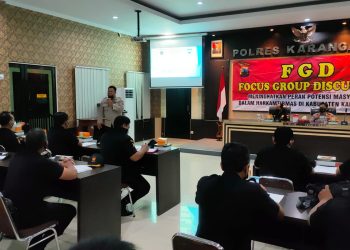 Sat Binmas Polres Karanganyar Gelar Kegiatan Sosialisasi Aplikasi Sitangkas dan Focus Group Discussion bersama Senkom Mitra Polri Kabupaten Karanganyar