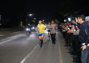 Kapolres Karanganyar Finis Siksorogo Sahuran 42 Km Dengan Waktu 5 Jam 58 Menit