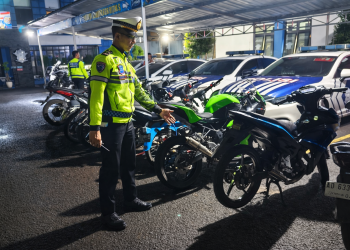 Jelang Ramadan, Satlantas Polres Karanganyar Tertibkan Knalpot Tidak Standar